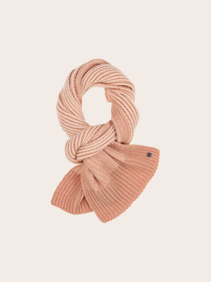 Gerippter Strickschal mit Two-Tone-Effekt in Wollmischung