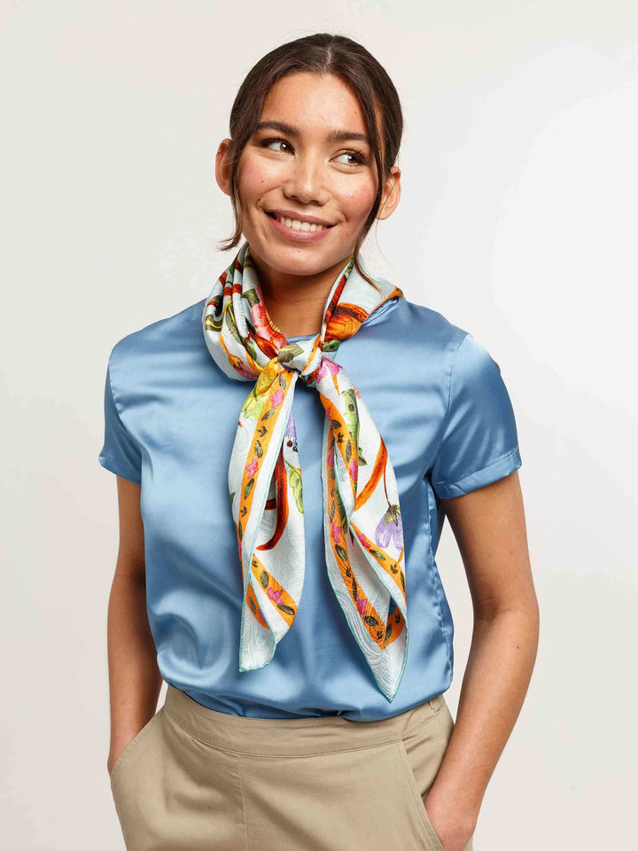 Seidentuch mit Lebensbaum-Print