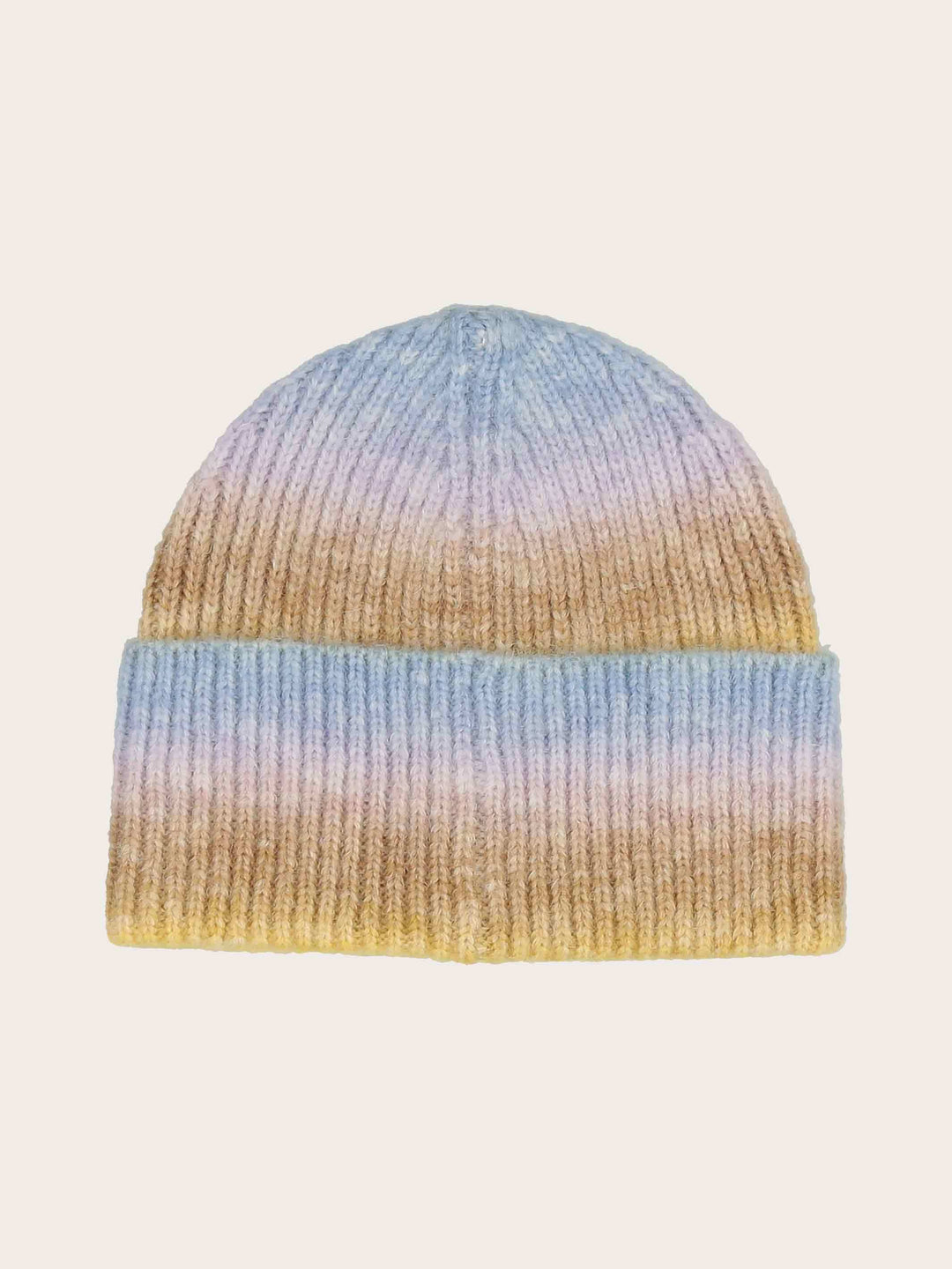 Regenbogen-Strickmütze mit Farbverlauf