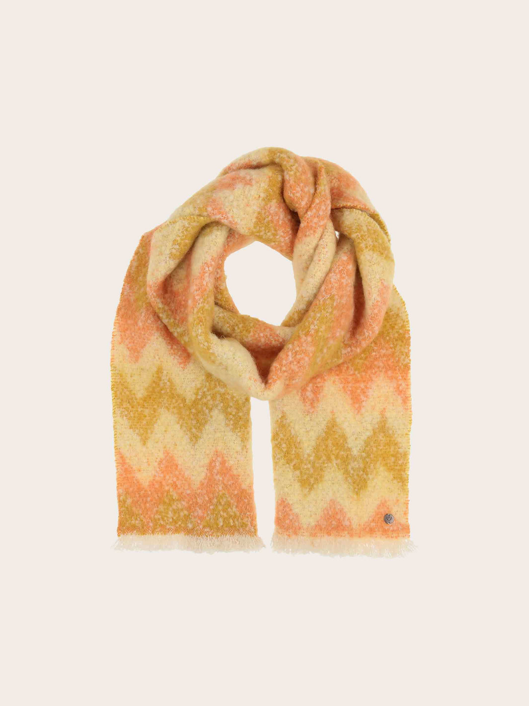 Kuscheliger Schal im Zickzack-Design mit Wollanteil