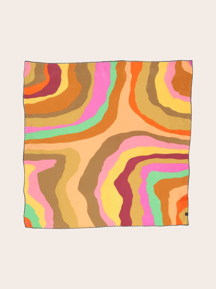 Seidenkrepp-Tuch im Wellen-Design