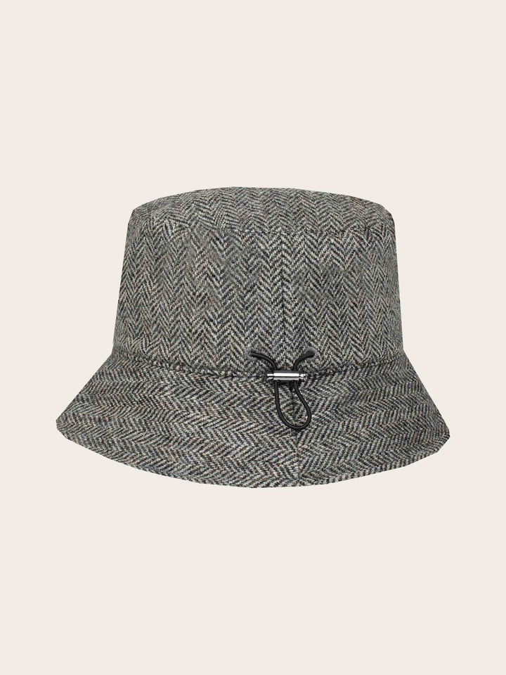 Gefütterter Loevenich Bucket Hat mit Fischgrät-Design
