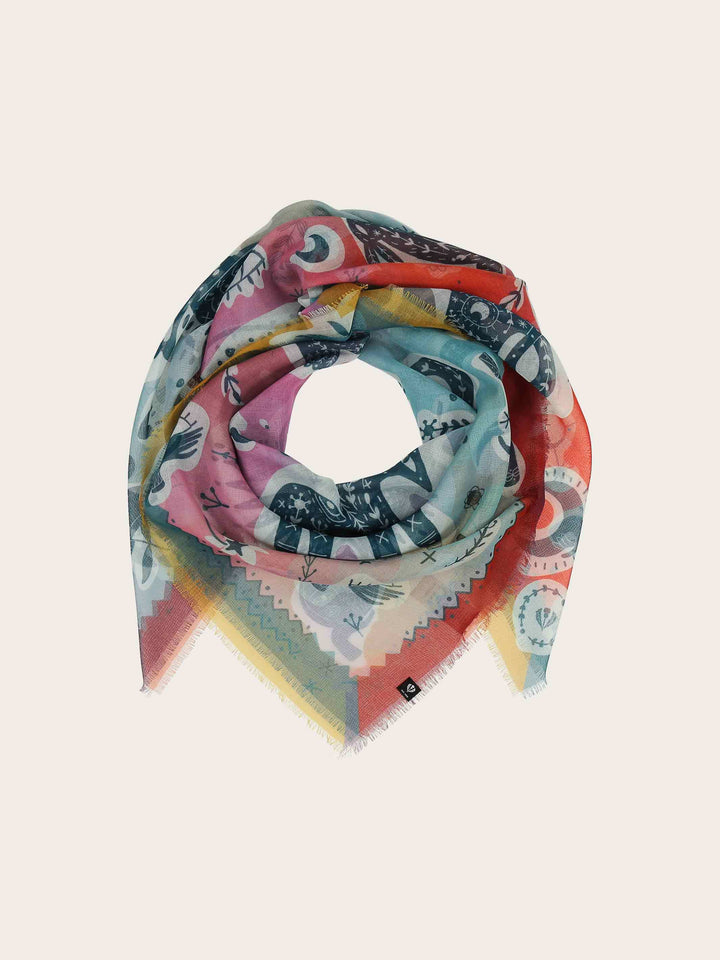 Tuch mit mystischen Motiven