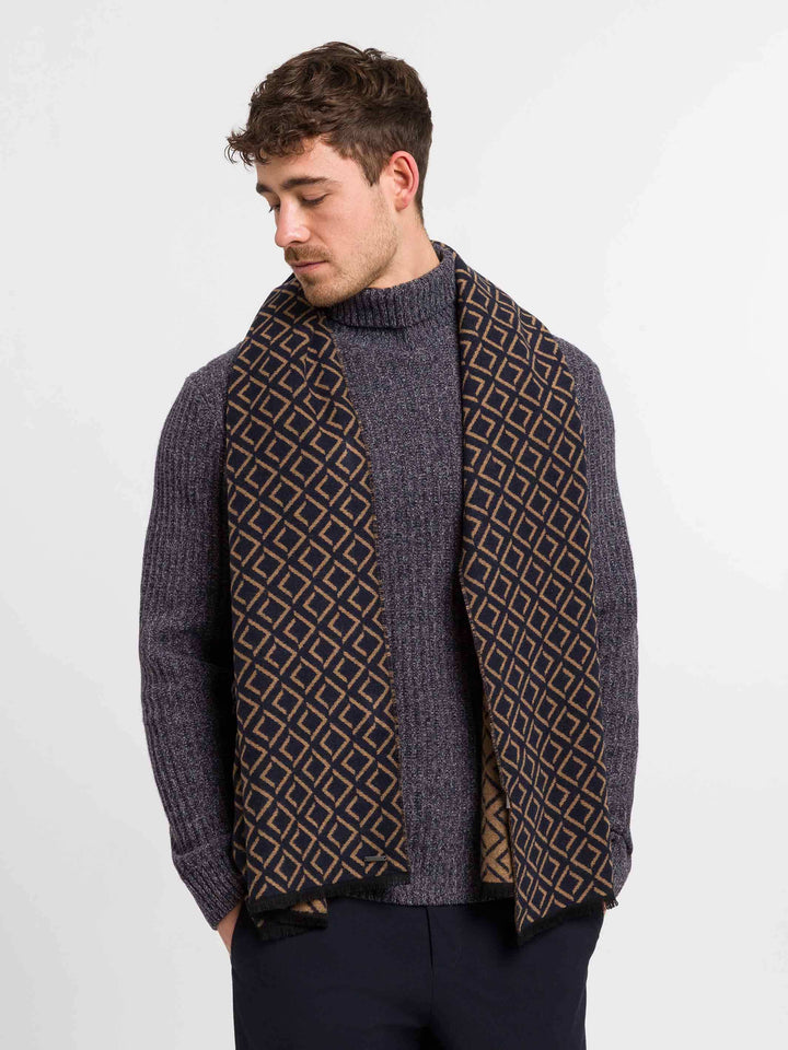 bugatti Doubleface-Schal mit geometrischem Design