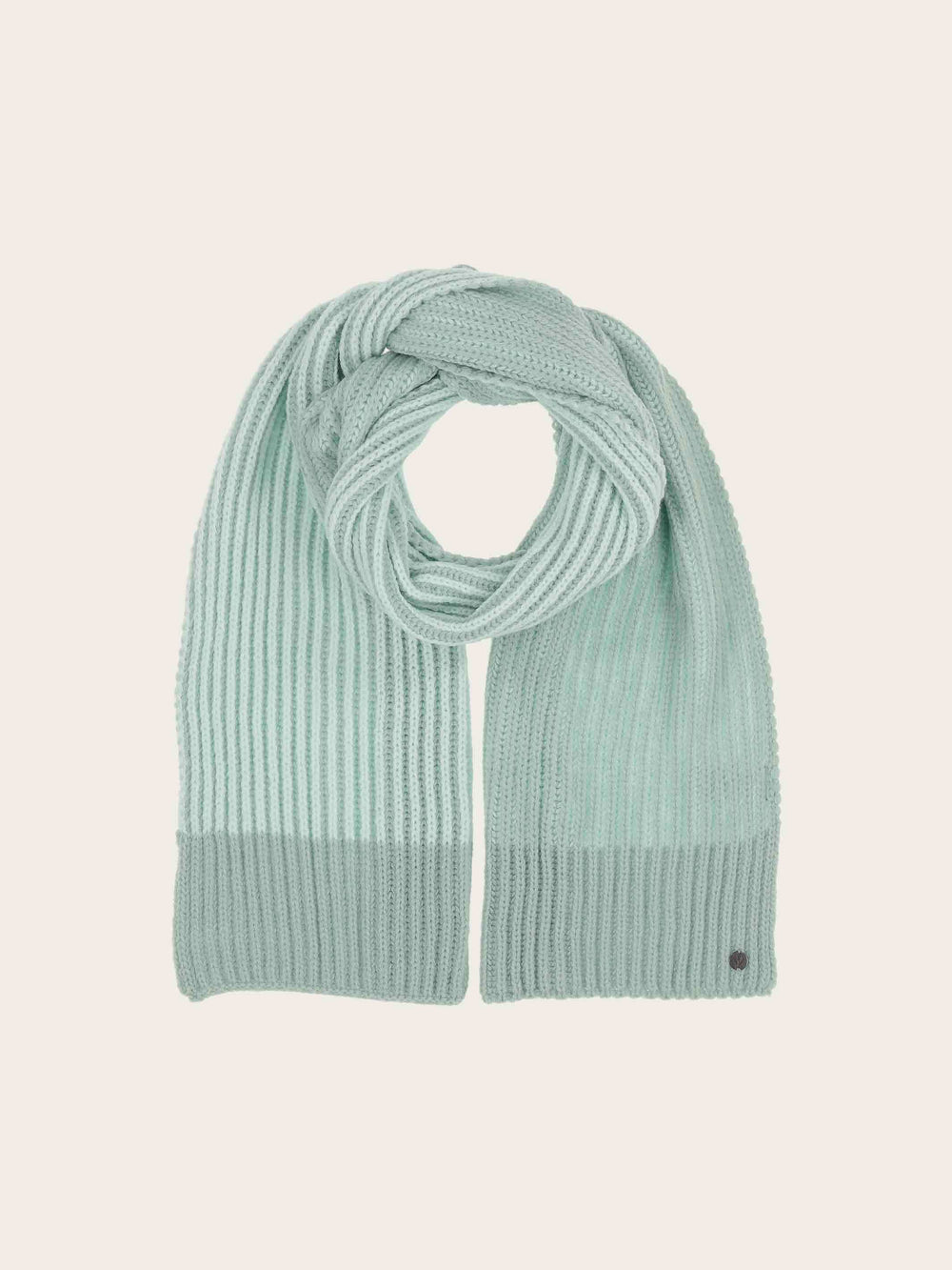 Gerippter Strickschal mit Two-Tone-Effekt in Wollmischung