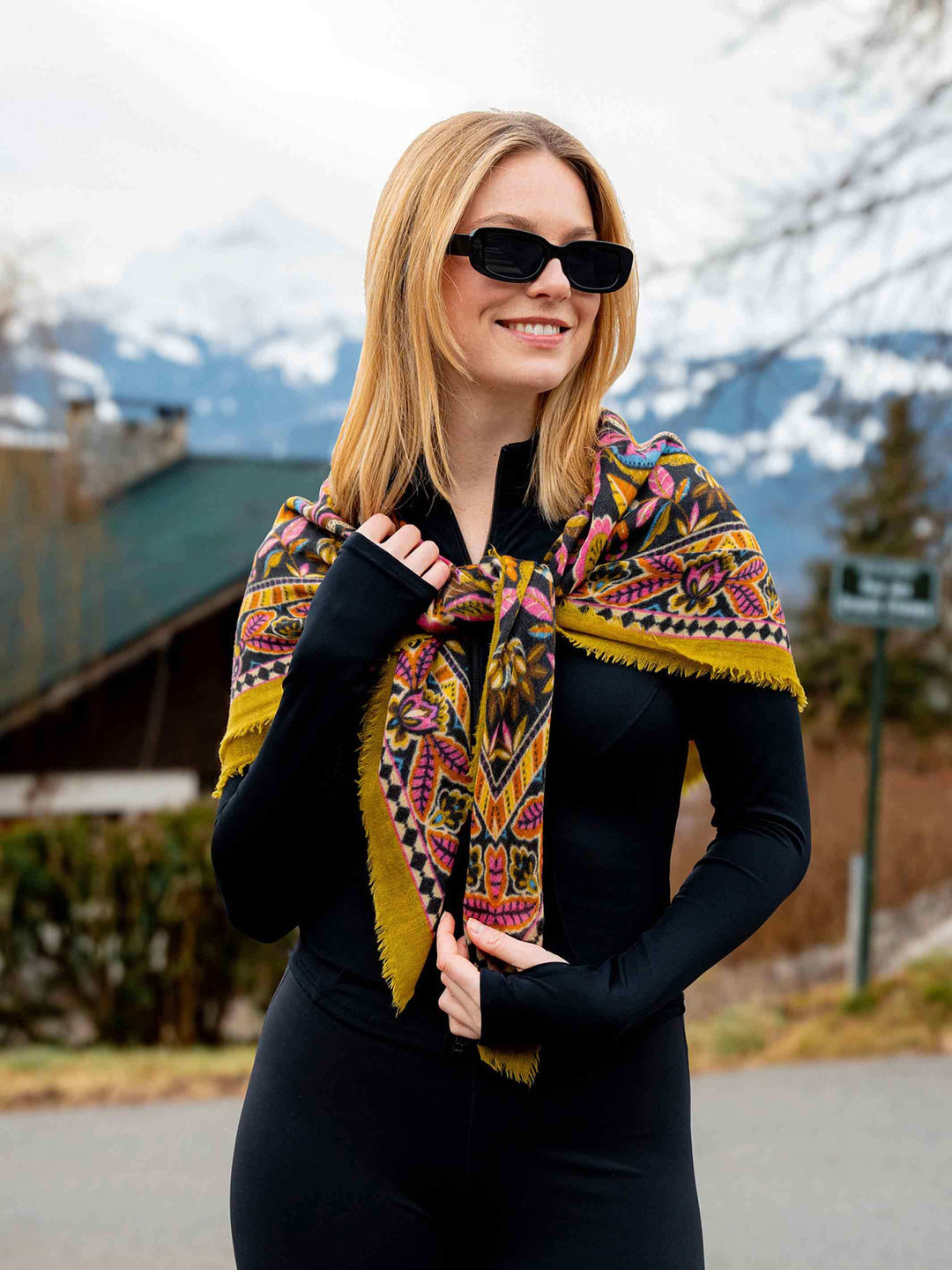 Tuch mit Paisley-Print aus reiner Wolle