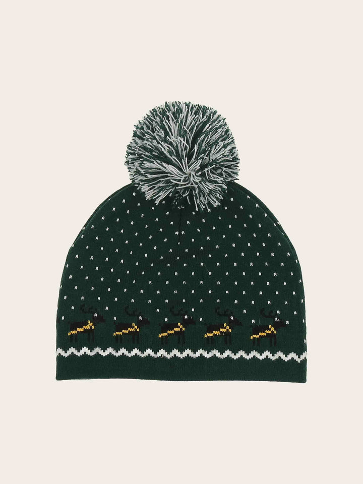 Strickmütze mit Weihnachtsmann-Motiv