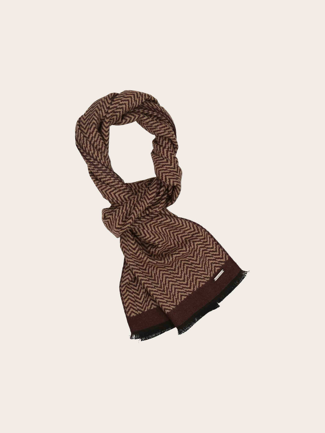 bugatti Schal mit geometrischem Design und farblich abgesetzem Rand