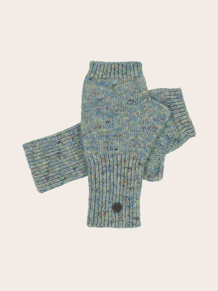 Gestrickte Stulpen mit Glitzer-Effekt