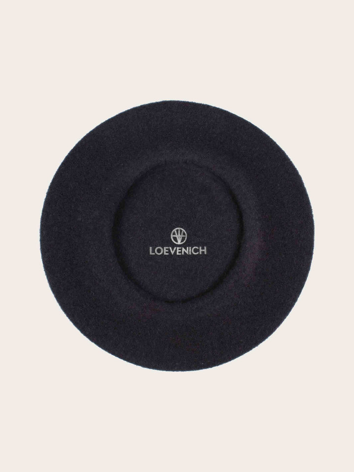 Klassische Loevenich Baskenmütze aus reiner Wolle