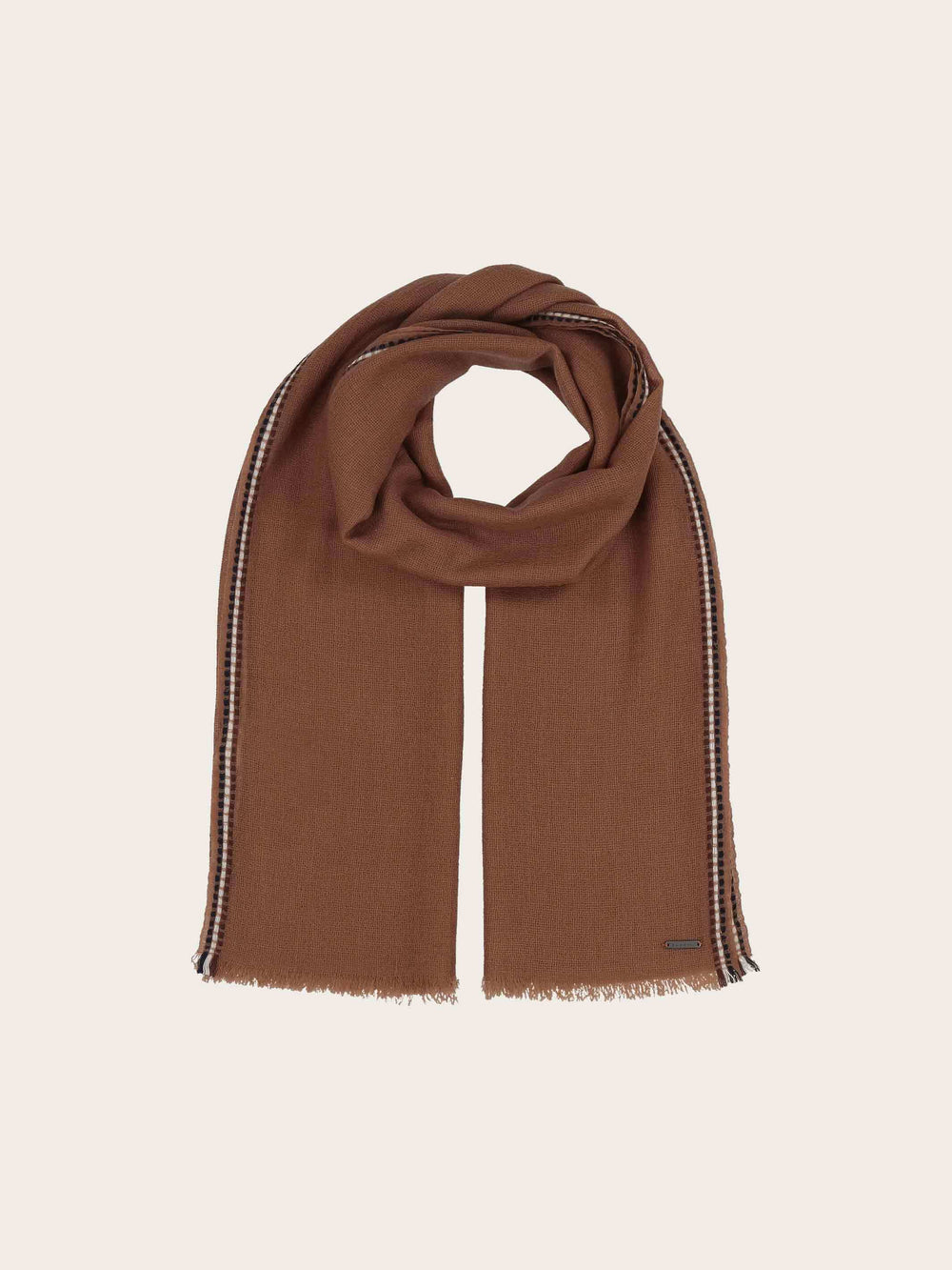 Leichter bugatti Schal mit bugatti-Flag-Rand