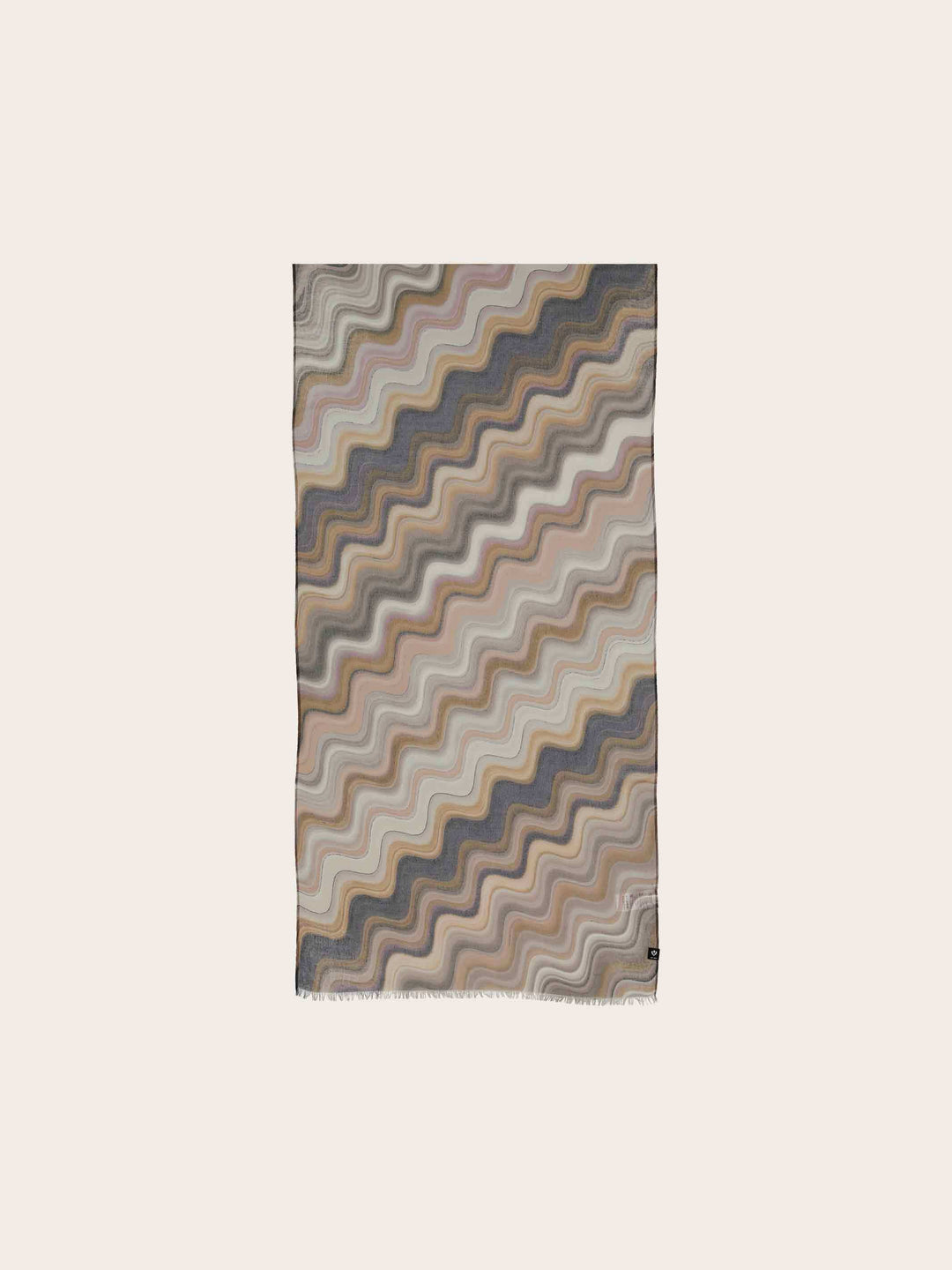 Sustainability Edition - Leichter Schal mit Wellen-Print