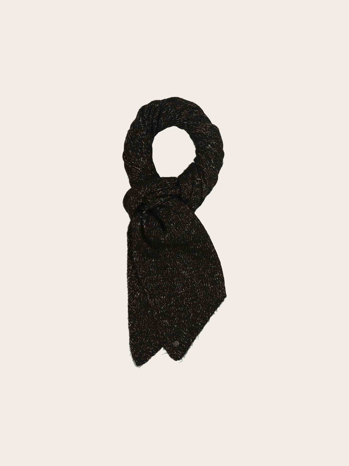 Melierter Strickschal mit Glitzer im Bias Cut