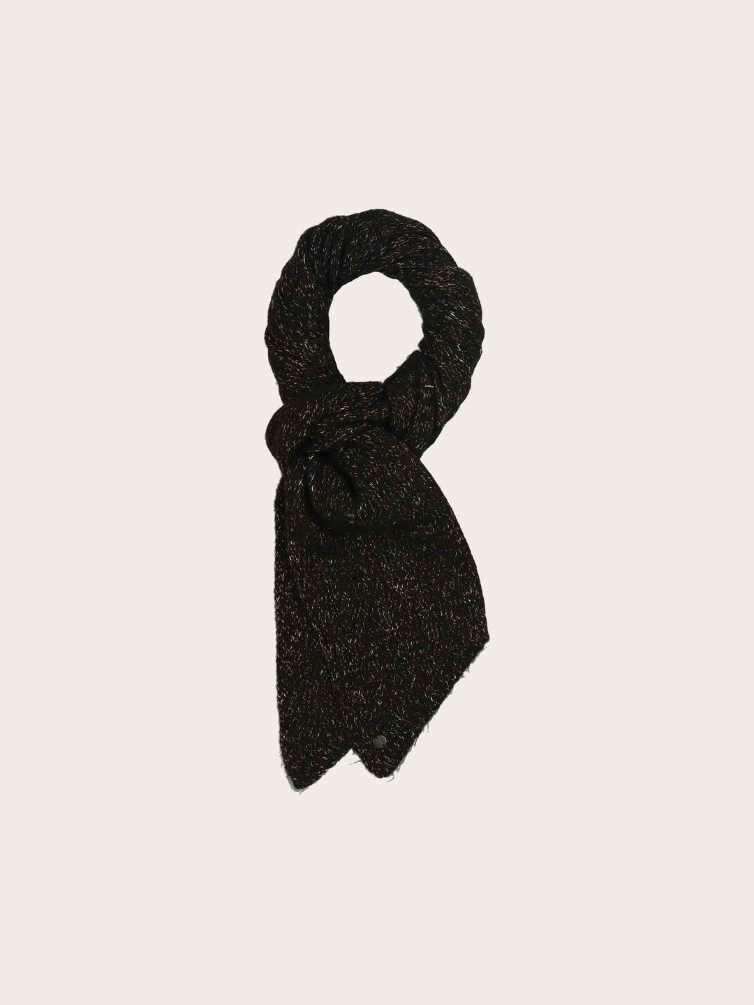 Melierter Strickschal mit Glitzer im Bias Cut