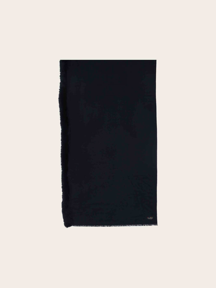 Einfarbiger Poncho mit Kunstfell-Rand