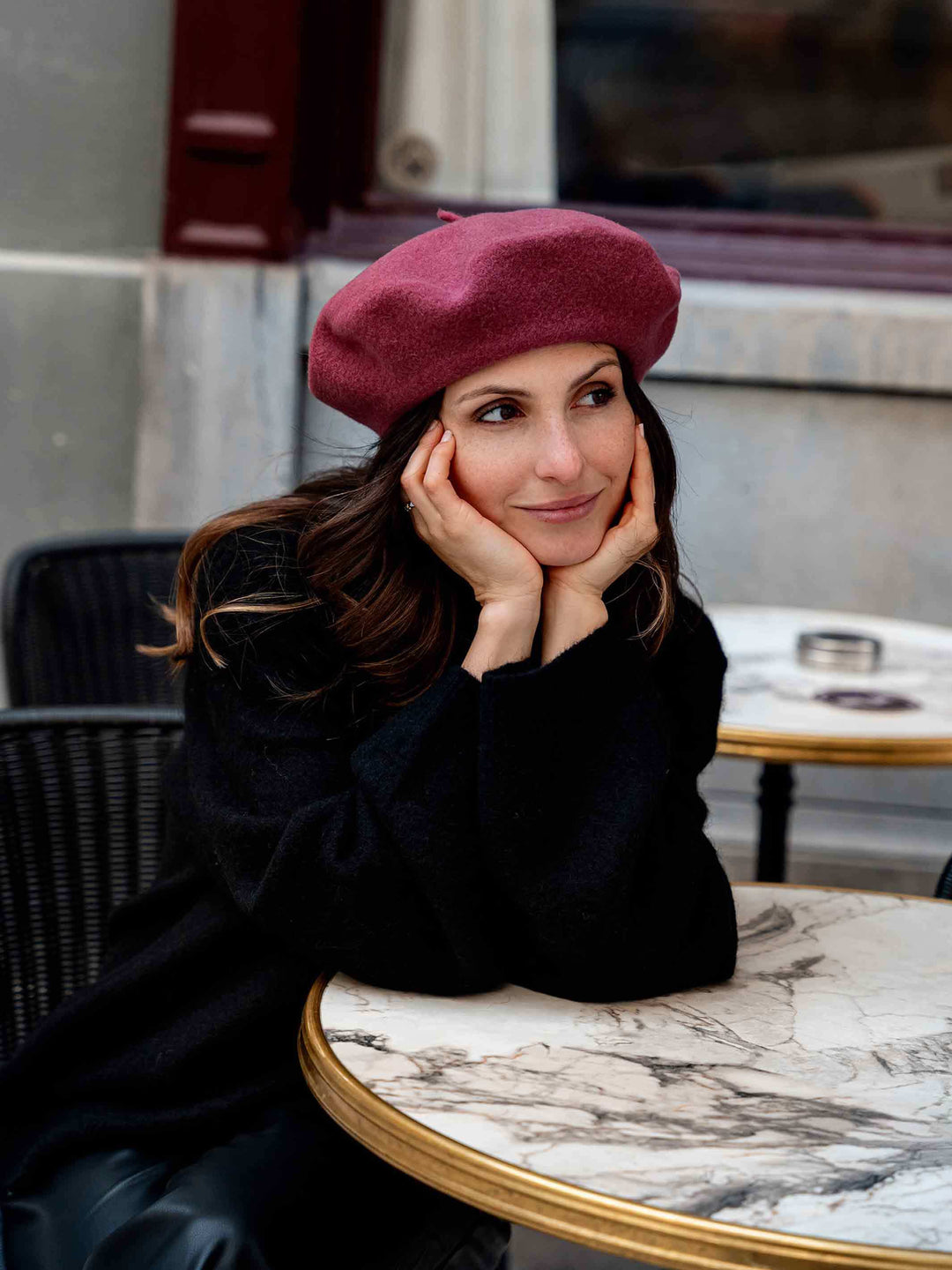 Klassische Loevenich Baskenmütze aus reiner Wolle