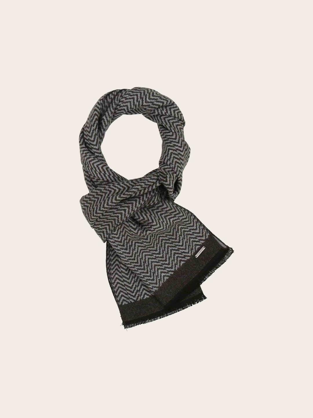 bugatti Schal mit geometrischem Design und farblich abgesetzem Rand