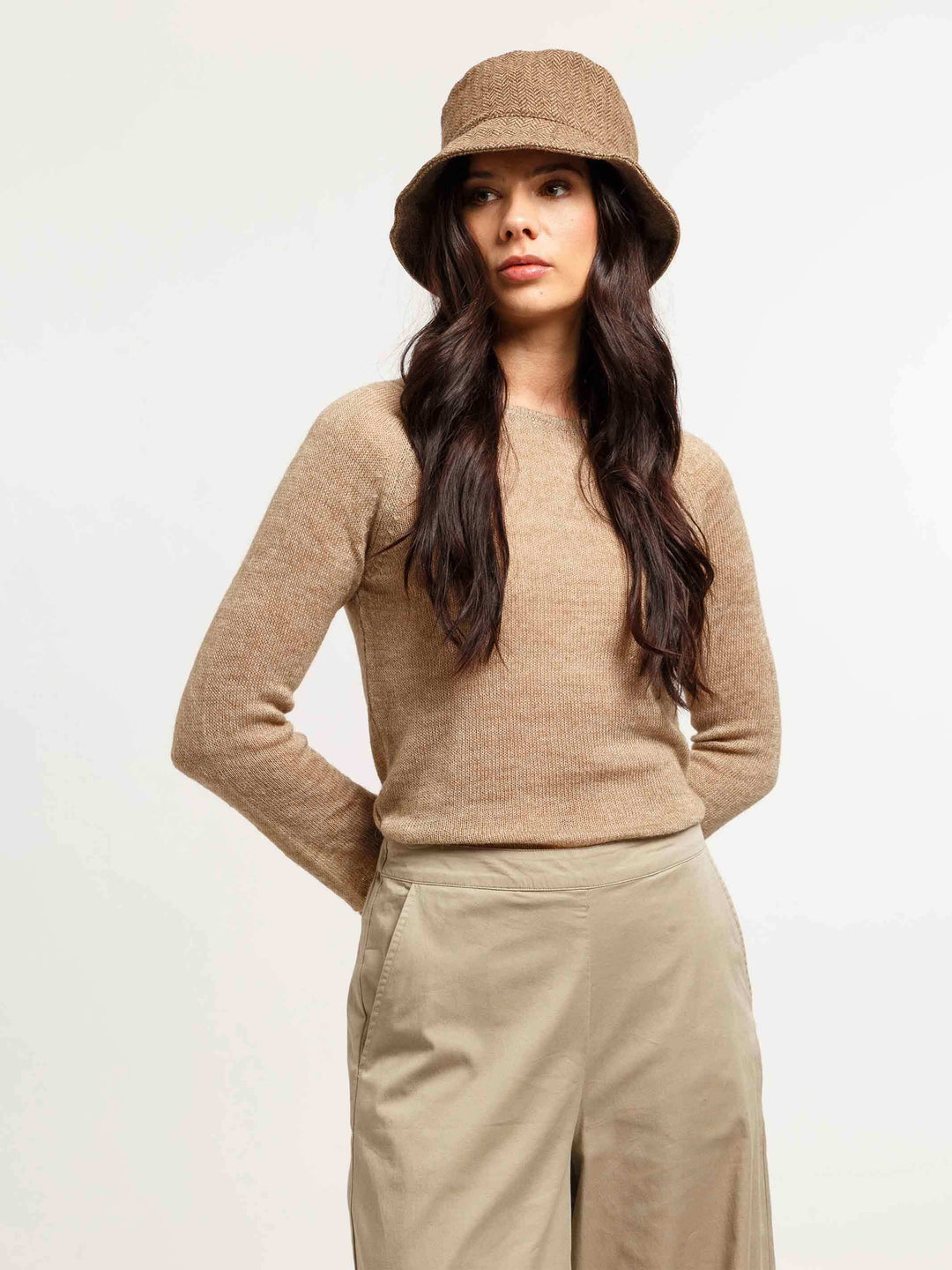 Gefütterter Loevenich Bucket Hat mit Fischgrät-Design