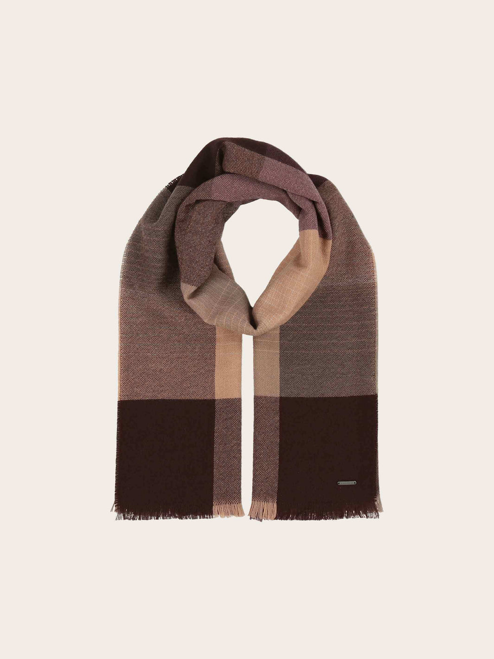 Ton-in-Ton bugatti Schal mit Karomuster