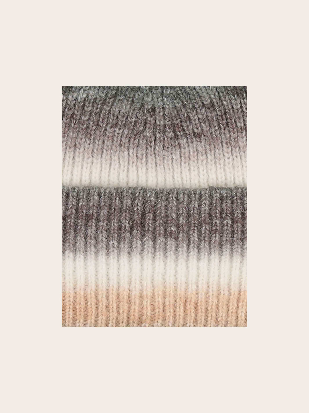 Regenbogen-Strickmütze mit Farbverlauf