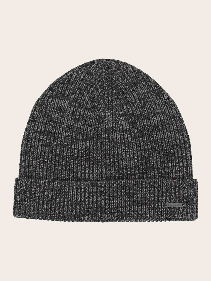 Bugatti Geschenkset mit einfarbigem Beanie und Schal aus reiner Wolle