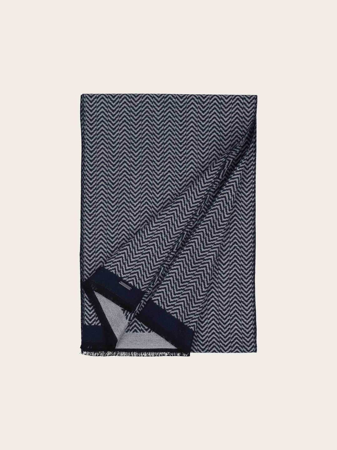 bugatti Schal mit geometrischem Design und farblich abgesetzem Rand