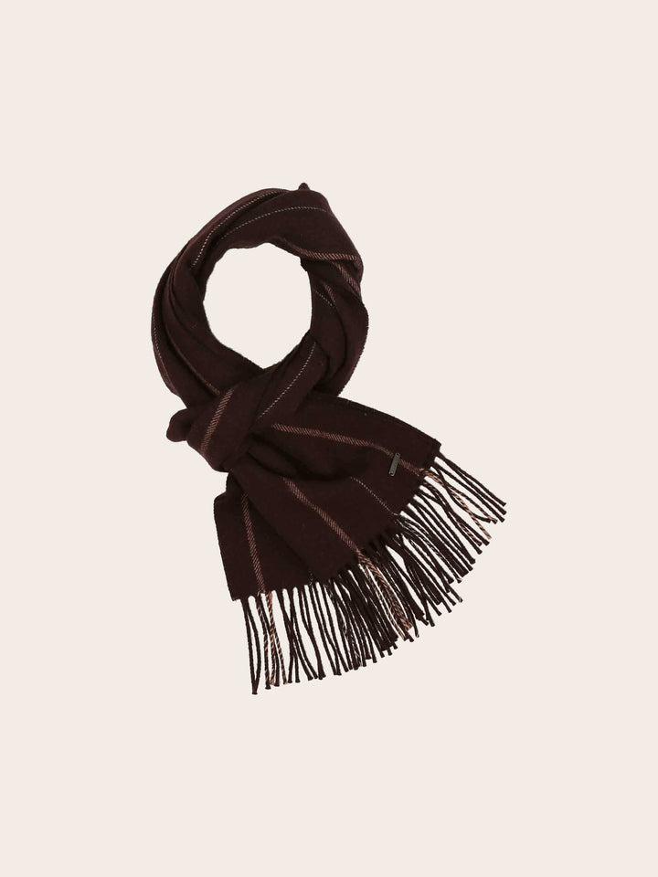 Einfarbiger bugatti Schal mit feinen farblichen Streifen