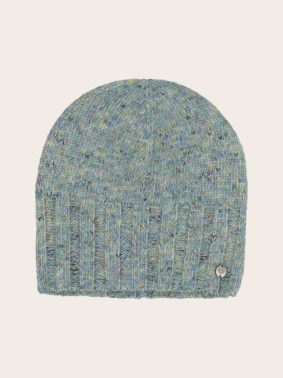 Melierte Strickmütze mit Glitzer