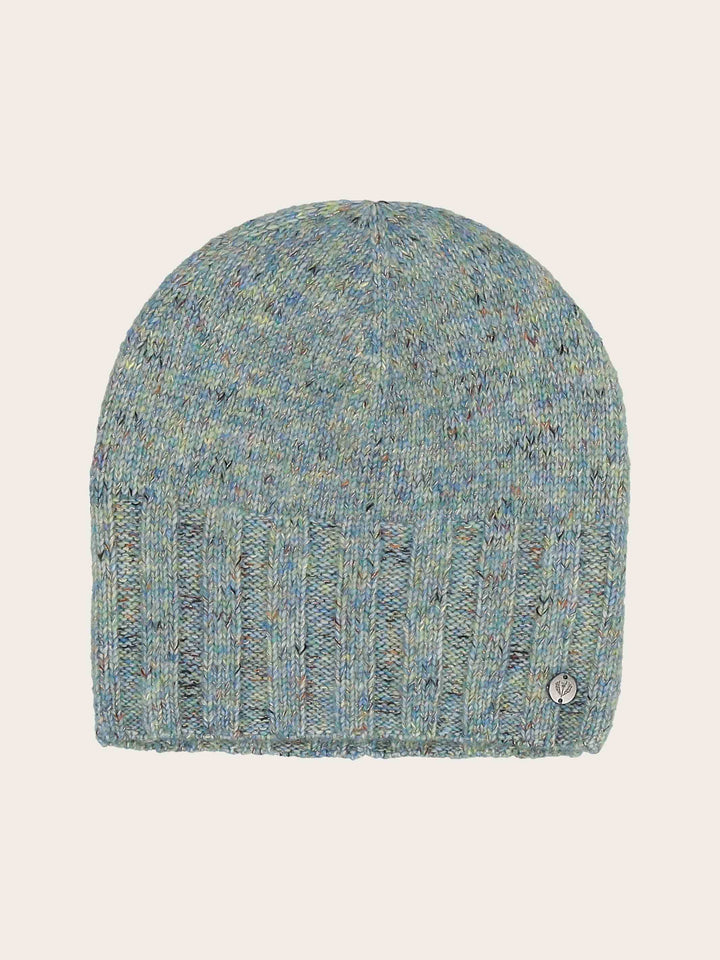 Melierte Strickmütze mit Glitzer