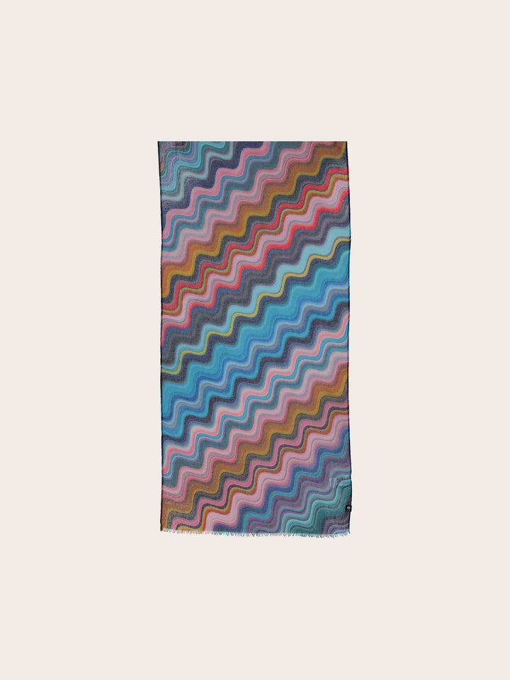 Sustainability Edition - Leichter Schal mit Wellen-Print