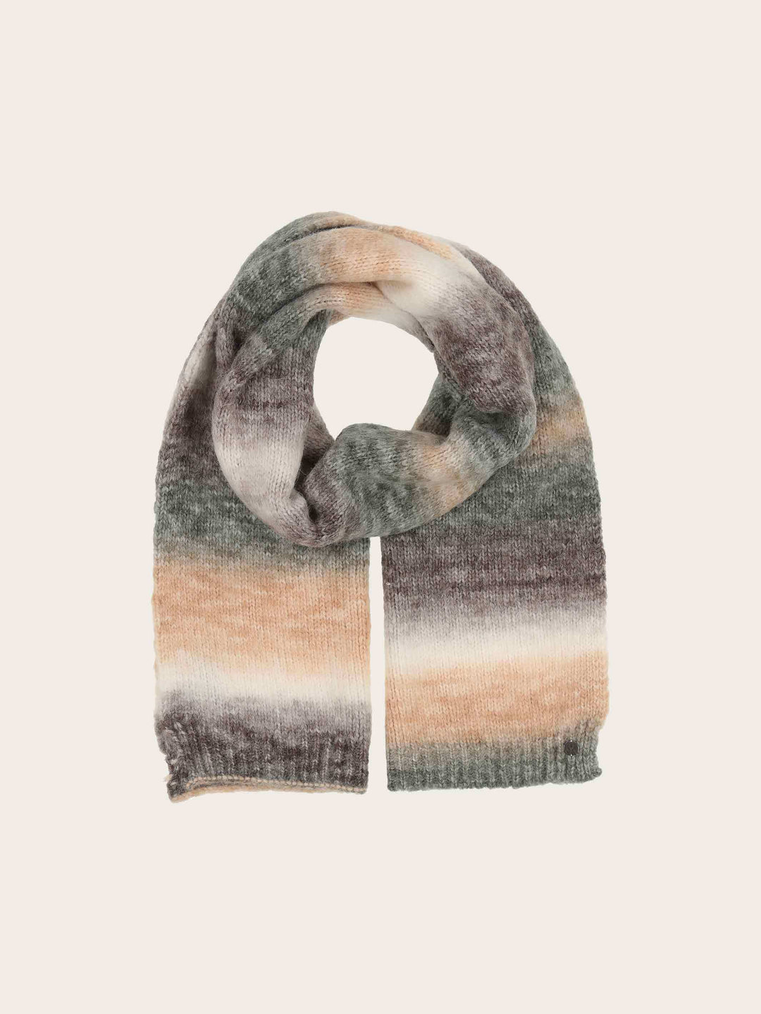 Regenbogen-Strickschal mit Farbverlauf