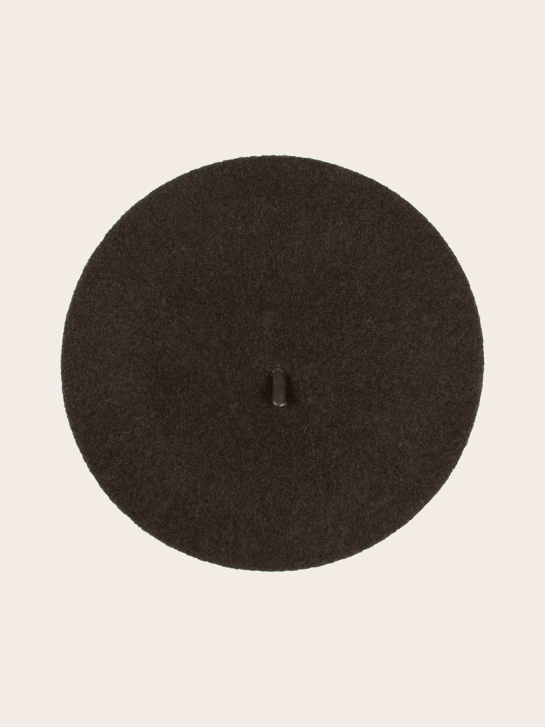 Loevenich Baskenmütze aus reiner Wolle mit Kunstlederband