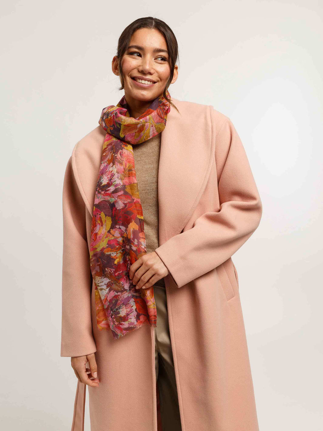 Sustainability Edition - Leichter Schal mit Allover Blumen-Print