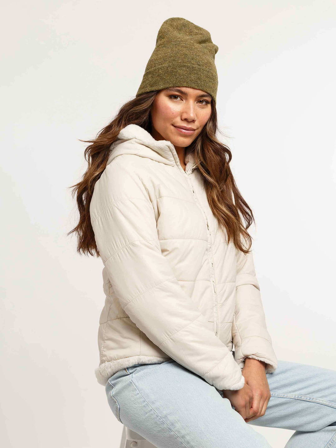 Sustainability Edition - Einfarbige Strick-Beanie in Wollmischung