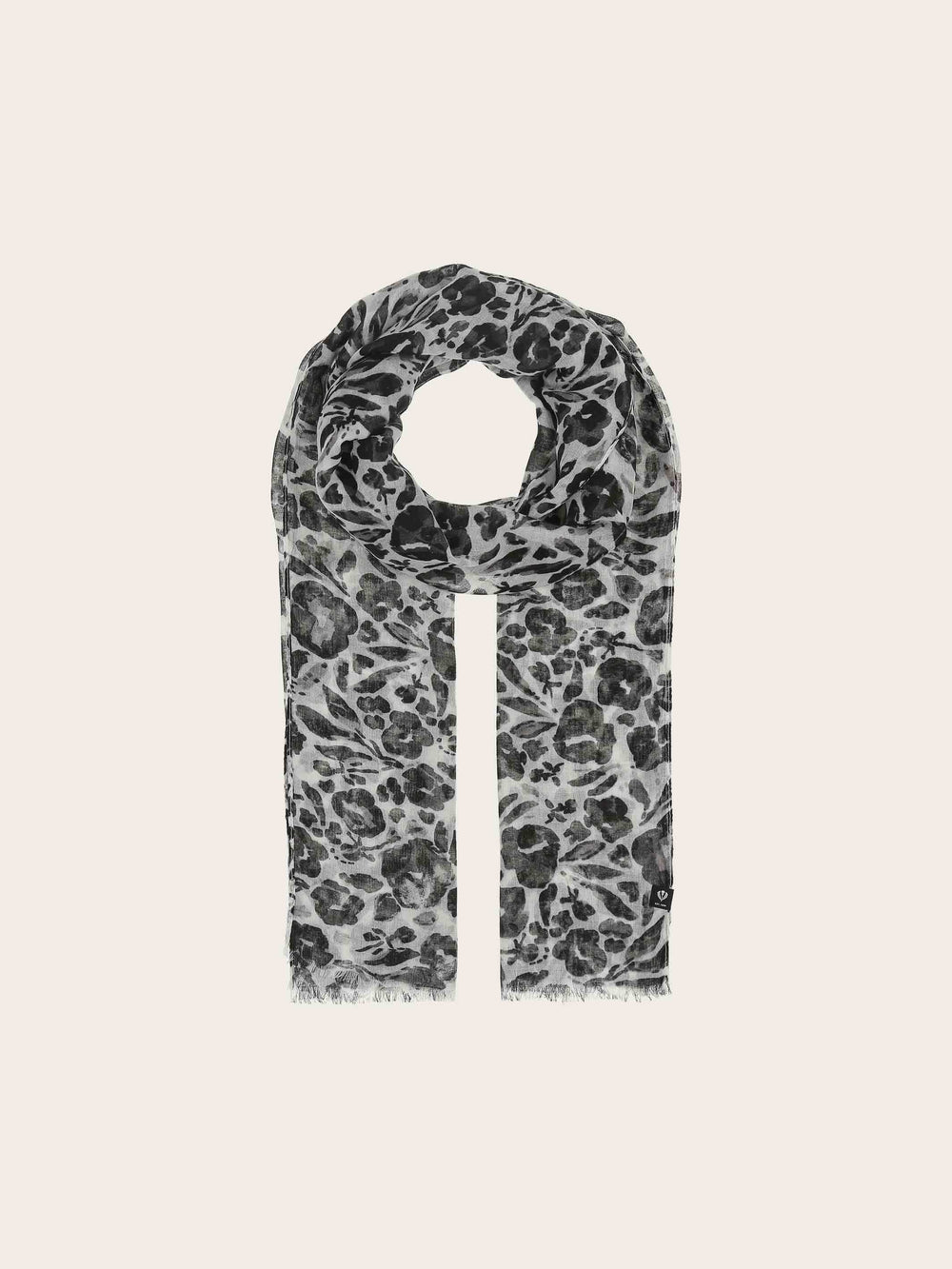 Leichter Schal mit Blumen-Print