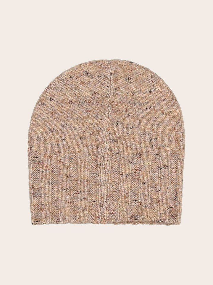 Melierte Strickmütze mit Glitzer