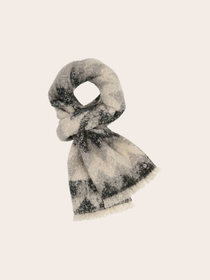 Kuscheliger Schal im Zickzack-Design mit Wollanteil