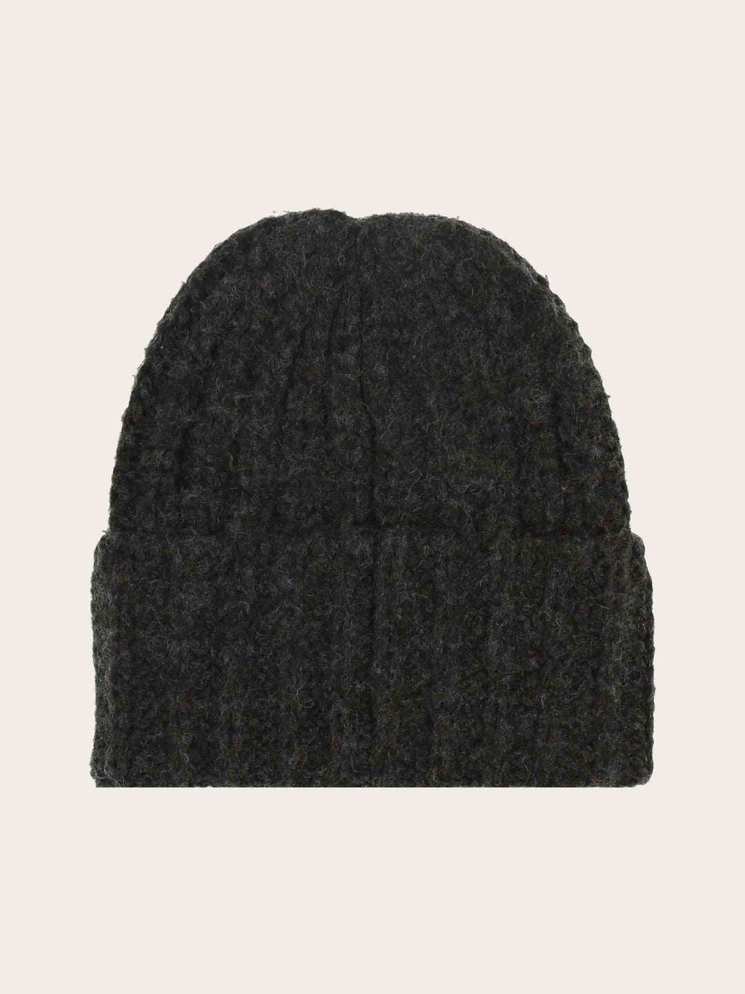 Gestrickte Loevenich Beanie mit Rippenmuster