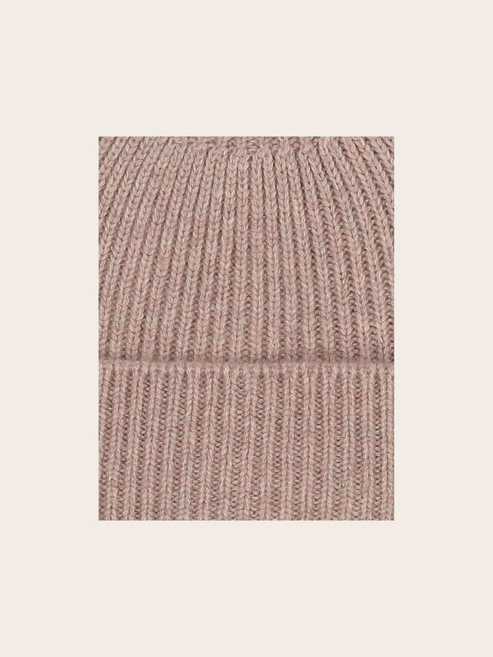 Grobstrick-Mütze mit breiter Krempe aus reiner Wolle