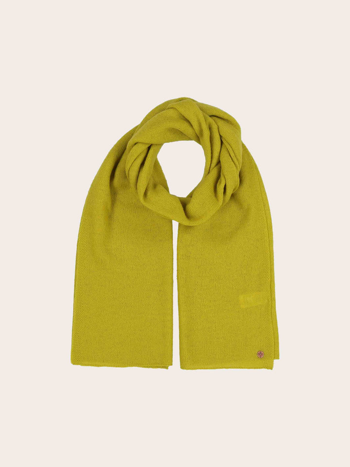 Einfarbiger Strickschal aus reiner Wolle