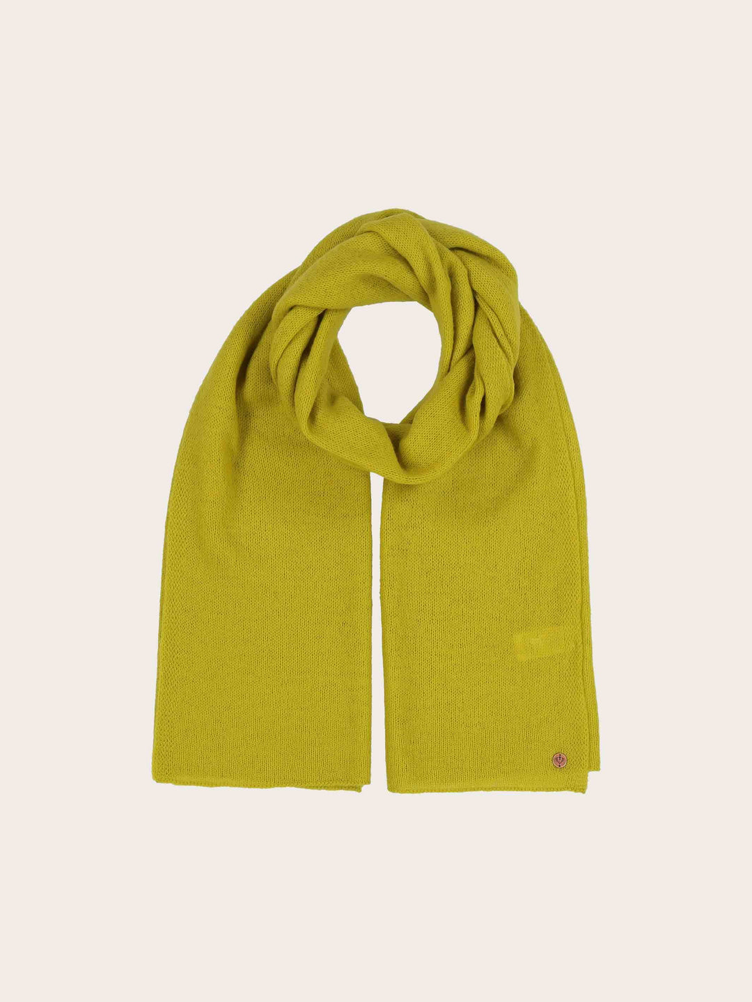 Einfarbiger Strickschal aus reiner Wolle