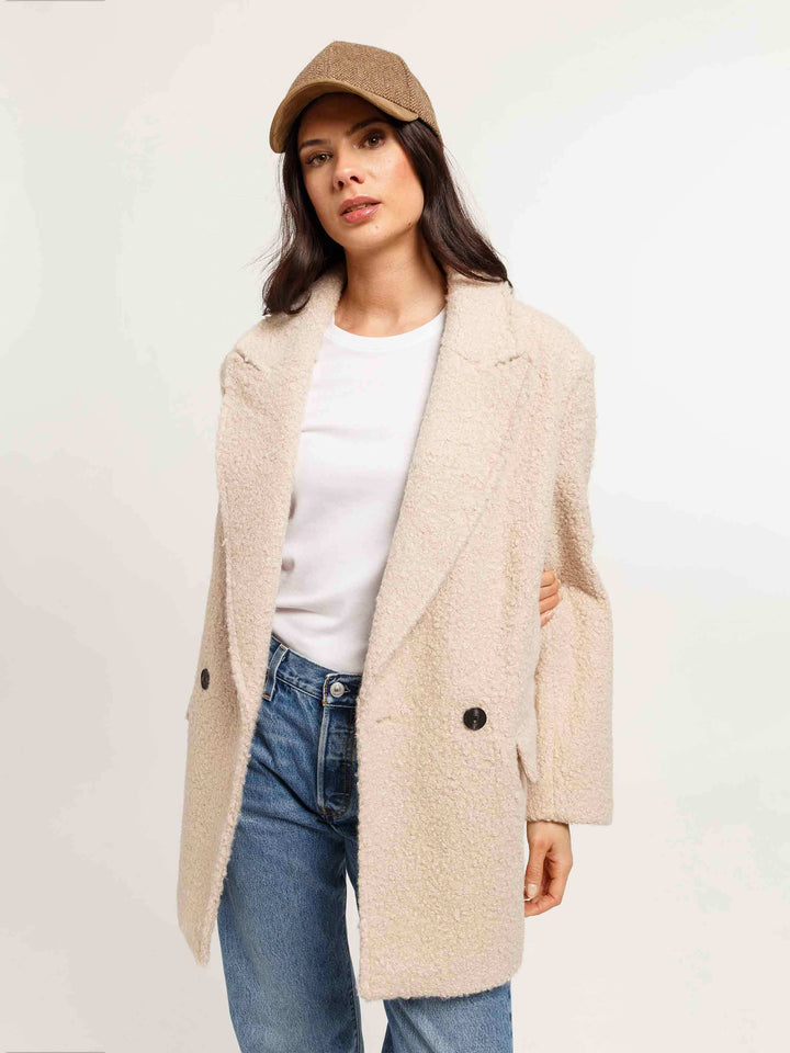 Loevenich Baseballkappe aus Wolle mit Fischgrät-Design und Kunstlederschirm