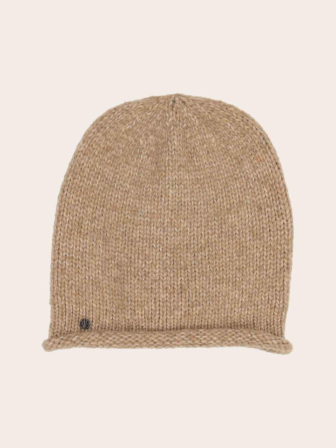 Gestrickte Loevenich Beanie mit hochgerolltem Rand