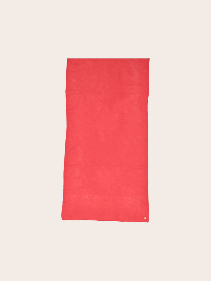 Einfarbiger Strickschal aus reiner Wolle