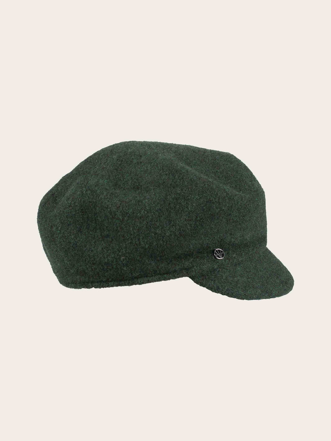 Einfarbige Loevenich Baker Boy Kappe aus reiner Wolle