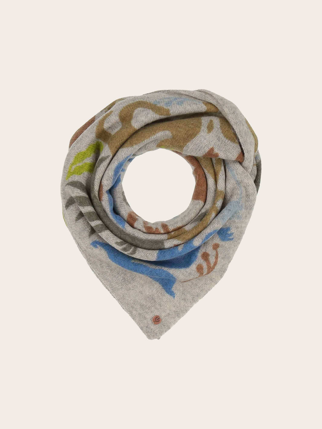 Tuch mit Tier-Motiven aus reiner Wolle