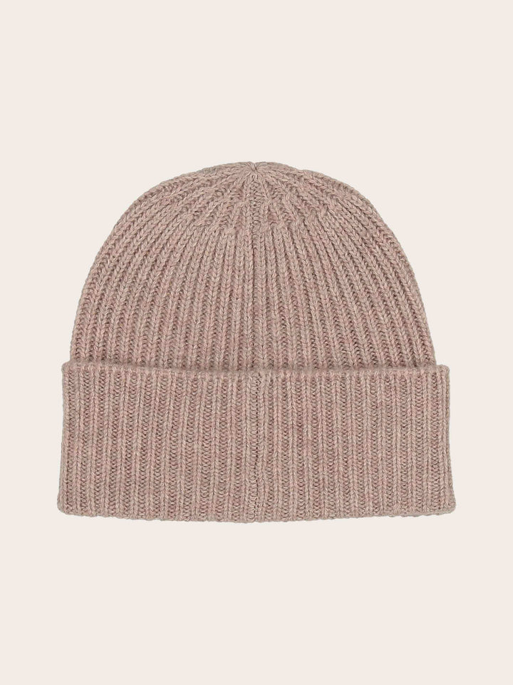 Grobstrick-Mütze mit breiter Krempe aus reiner Wolle