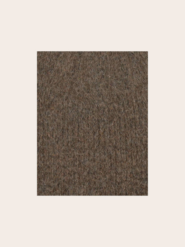 Gestrickte Loevenich Beanie mit hochgerolltem Rand