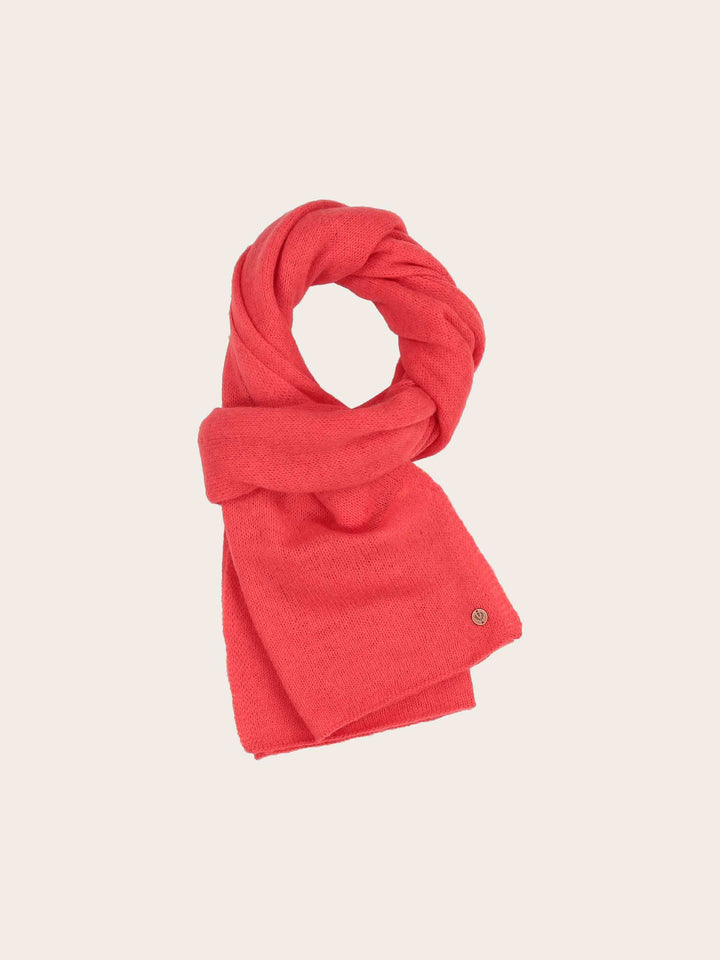 Einfarbiger Strickschal aus reiner Wolle