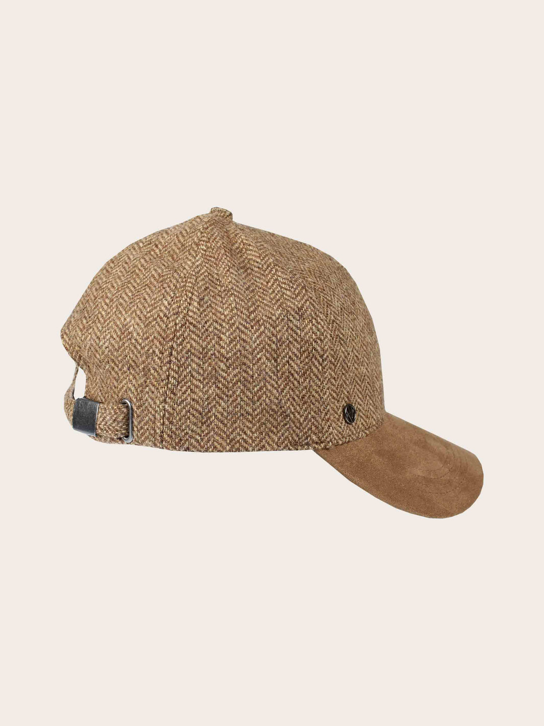 Loevenich Baseballkappe aus Wolle mit Fischgrät-Design und Kunstlederschirm